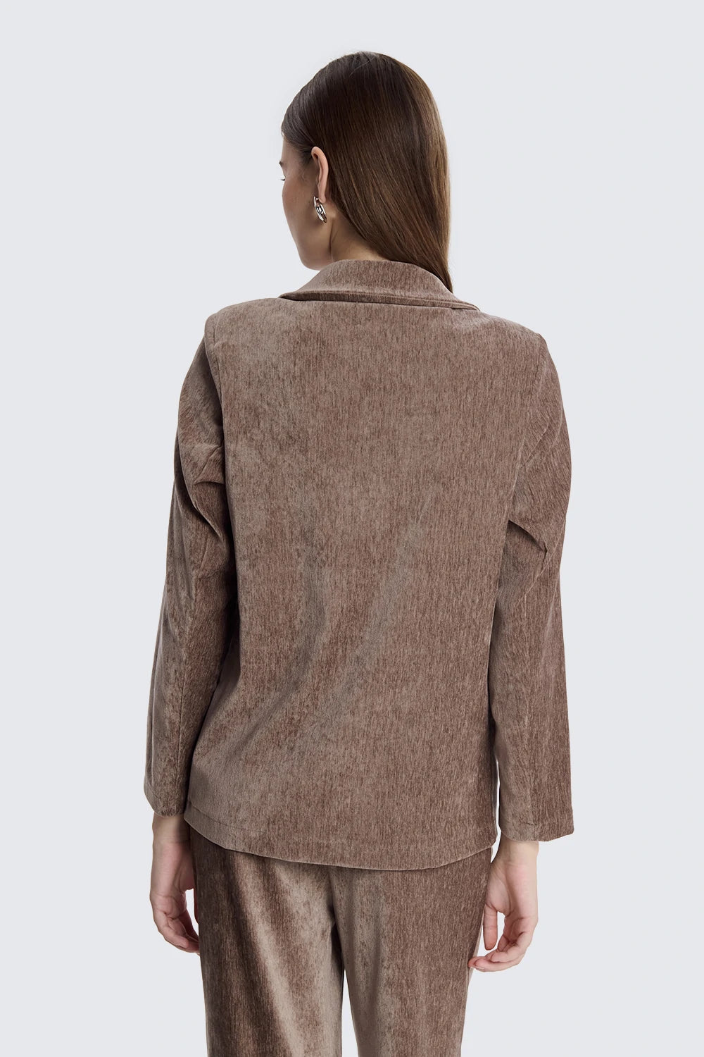 Giacca ciniglia con fiore